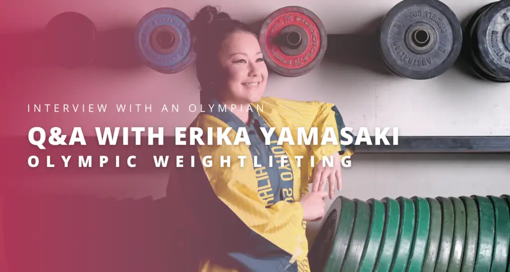 Banner and title header for the blog Interview with an Olympian Erika Yamasaki