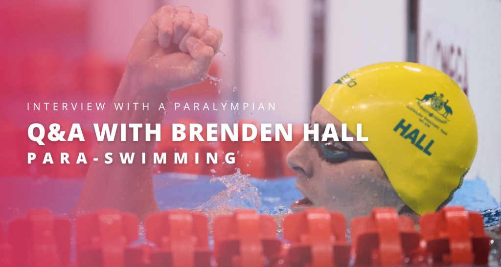Banner and title header for the blog interview with a paralympian Brenden Hall