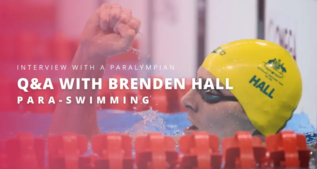 Banner and title header for the blog interview with a paralympian Brenden Hall
