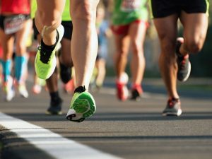Group of people participating in a Marathon.