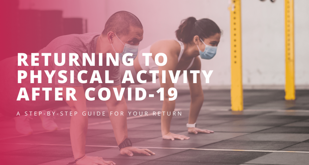 Banner and title header for the blog returning to physical activity after covid-19